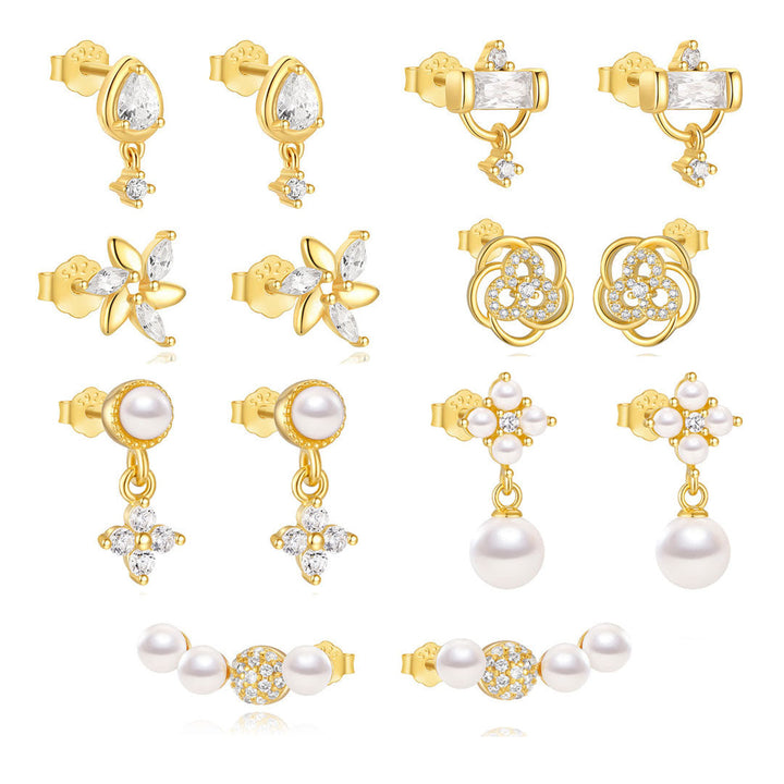 Viktoria – Zarte goldene Ohrringe mit delikatem Glanz.