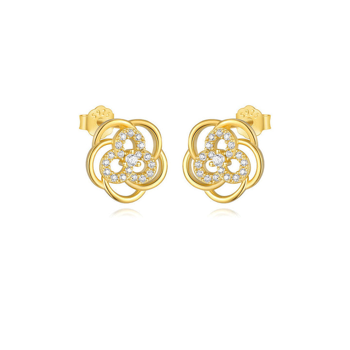 Viktoria – Zarte goldene Ohrringe mit delikatem Glanz.