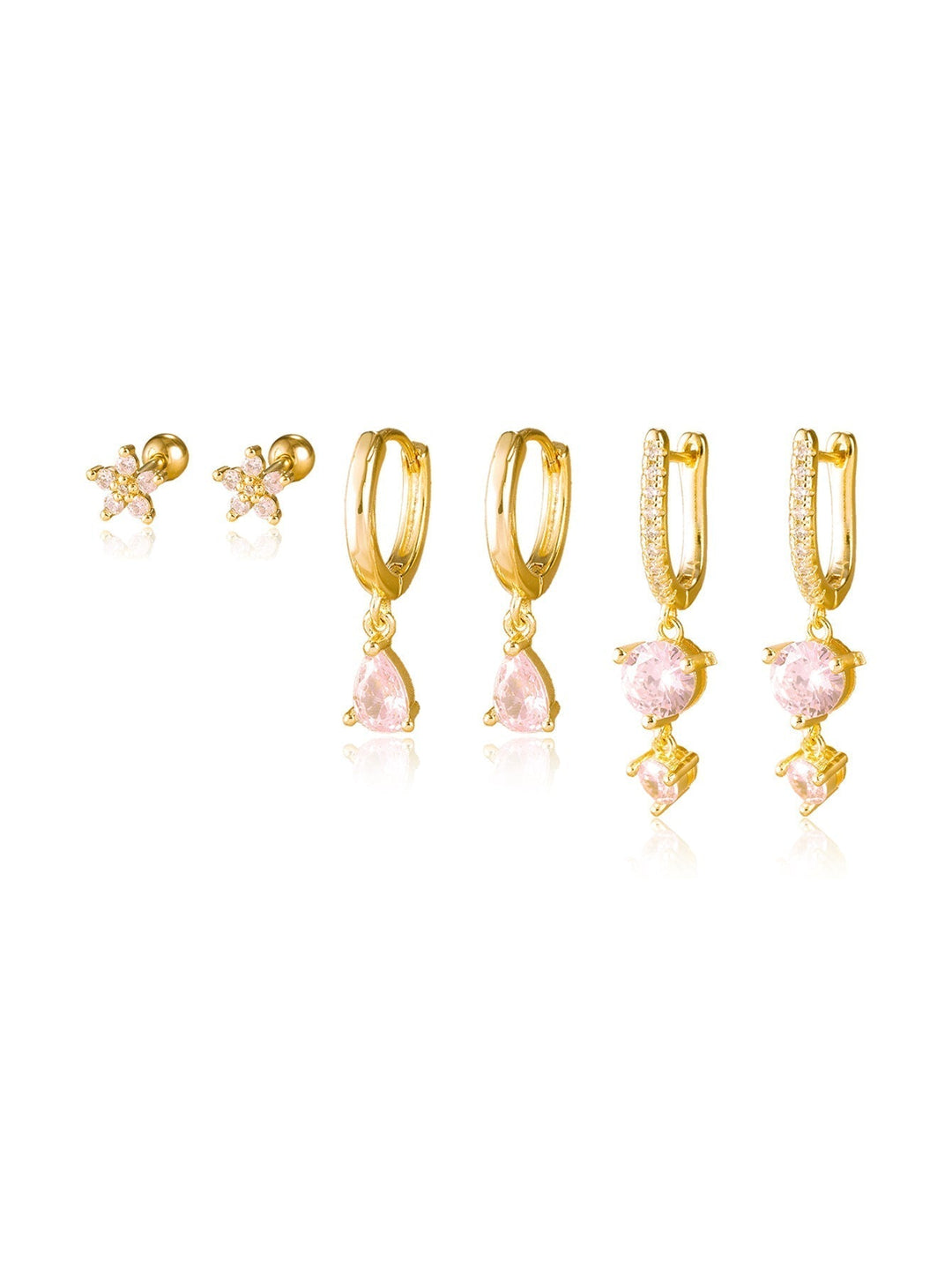 Antonia – Goldene Ohrringe mit glänzender Oberfläche.