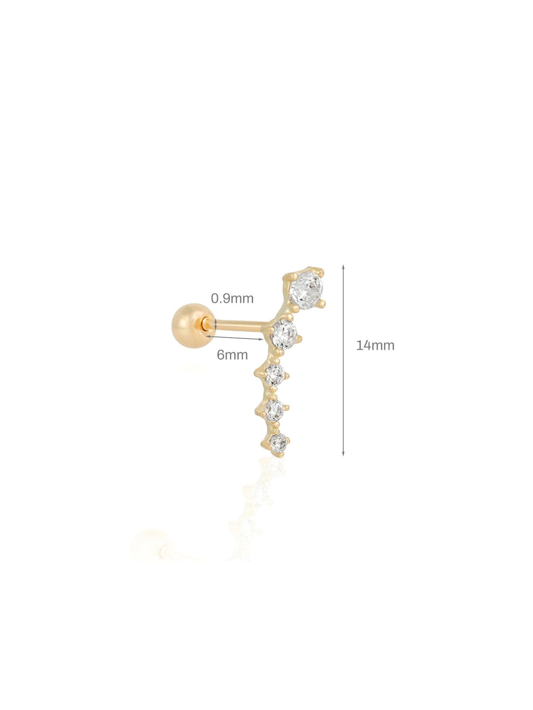 Karoline – Goldohrringe mit sanfter Kurve.