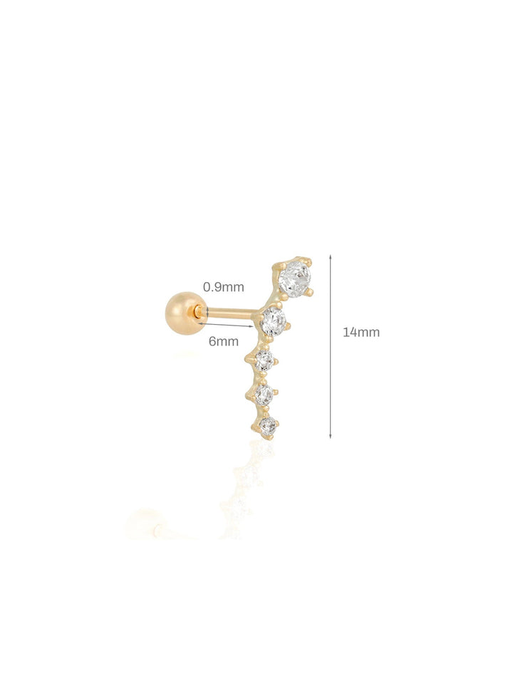 Karoline – Goldohrringe mit sanfter Kurve.