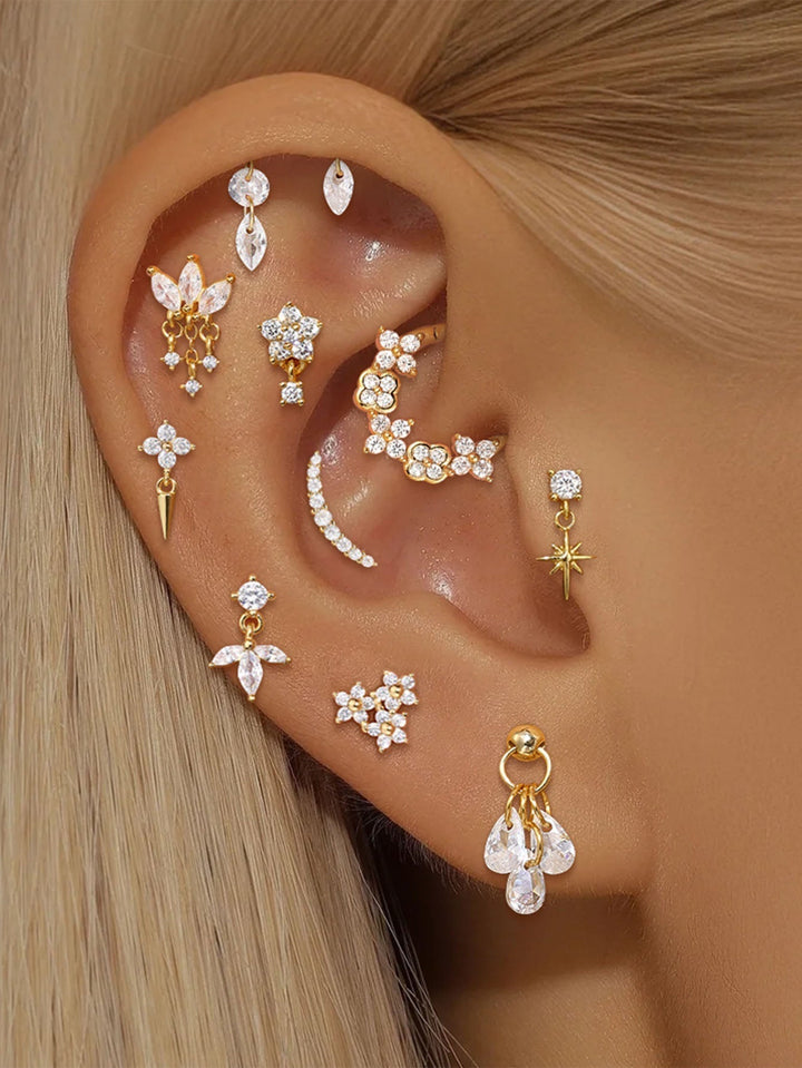 Johanna-Marie – Goldene Ohrringe mit strukturierten Oberflächen.