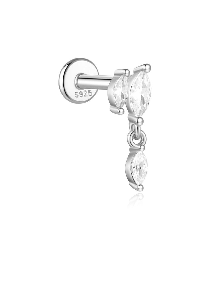 Goldene Ohrringe mit sanfter Kurve