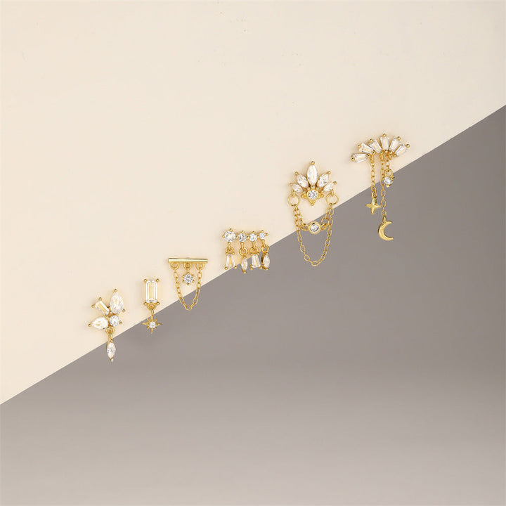 Miriam – Goldene Ohrringe mit klarer Struktur.