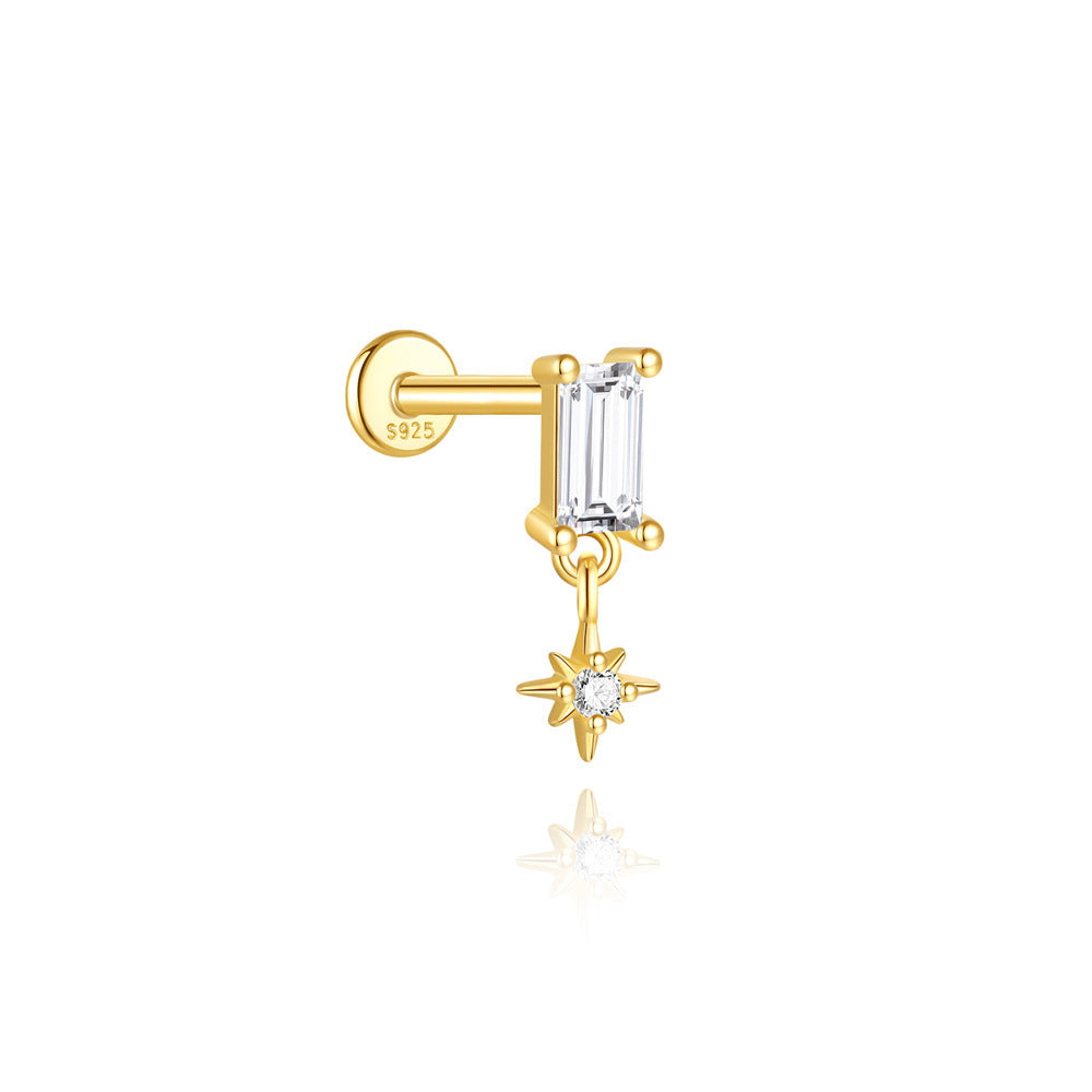 Miriam – Goldene Ohrringe mit klarer Struktur.