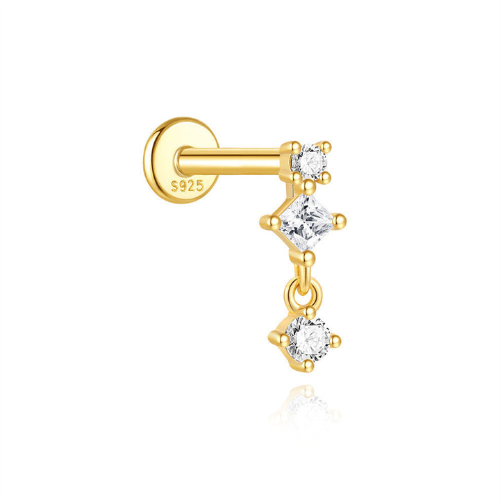 Valentina – Zarte goldene Ohrringe mit sanfter Kurve.