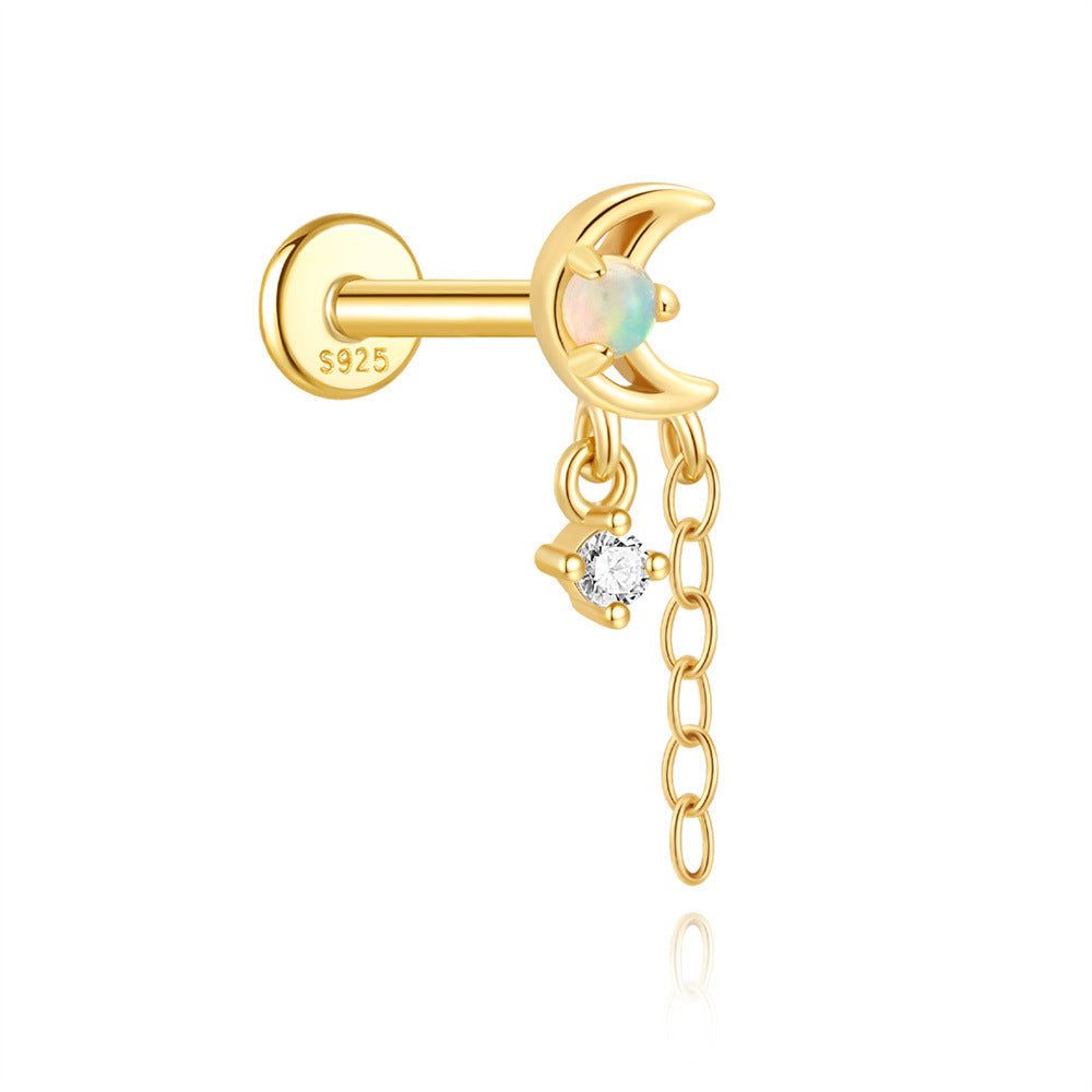 Valentina – Zarte goldene Ohrringe mit sanfter Kurve.