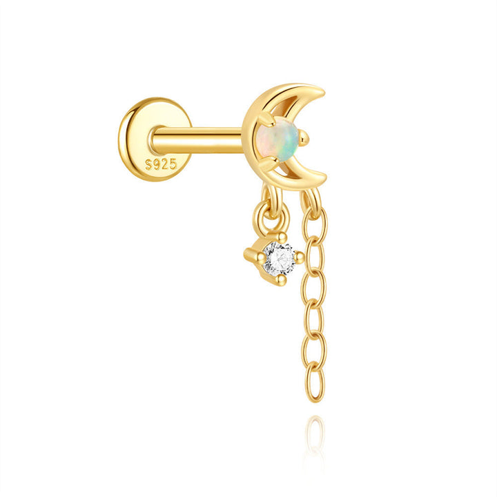 Valentina – Zarte goldene Ohrringe mit sanfter Kurve.