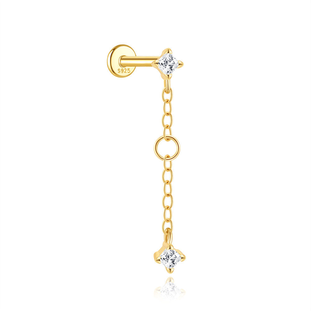 Valentina – Zarte goldene Ohrringe mit sanfter Kurve.