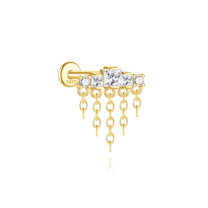 Valentina – Zarte goldene Ohrringe mit sanfter Kurve.