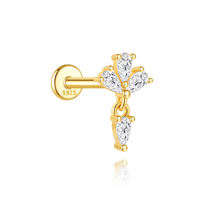 Martina – Goldene Ohrringe mit klarer Linie.