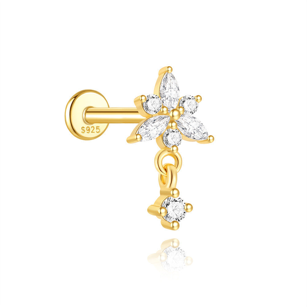 Martina – Goldene Ohrringe mit klarer Linie.