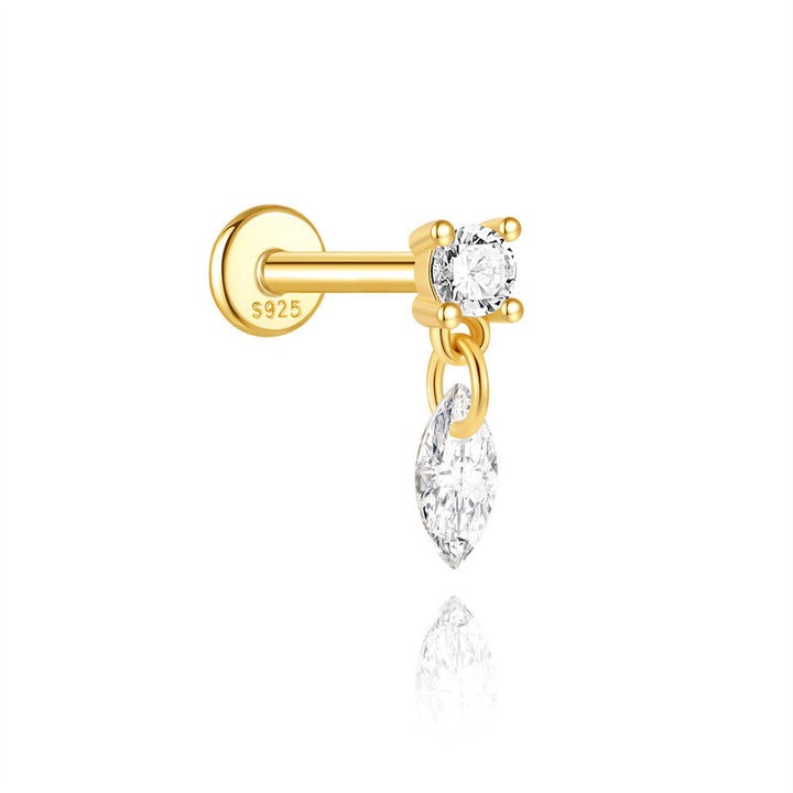 Martina – Goldene Ohrringe mit klarer Linie.