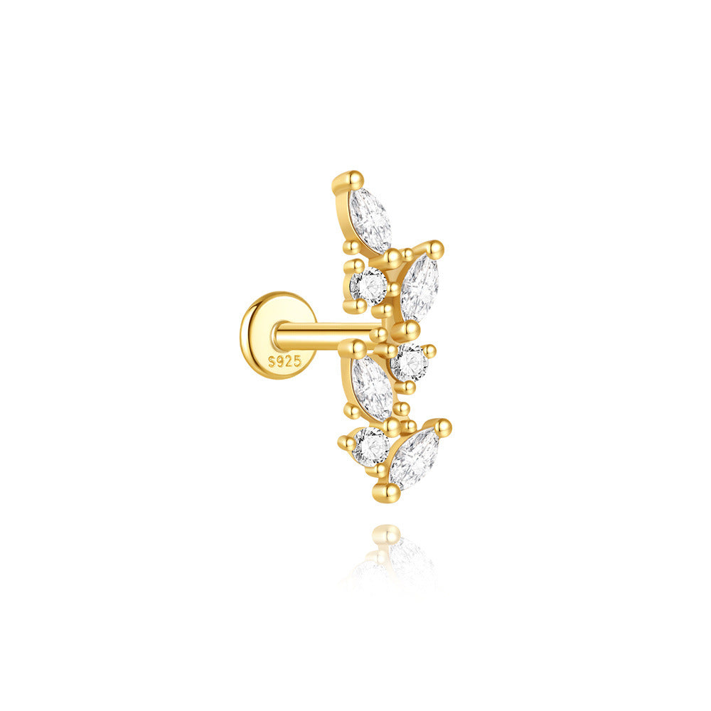 Martina – Goldene Ohrringe mit klarer Linie.