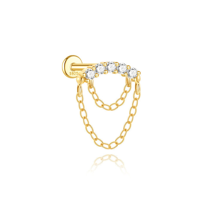 Martina – Goldene Ohrringe mit klarer Linie.