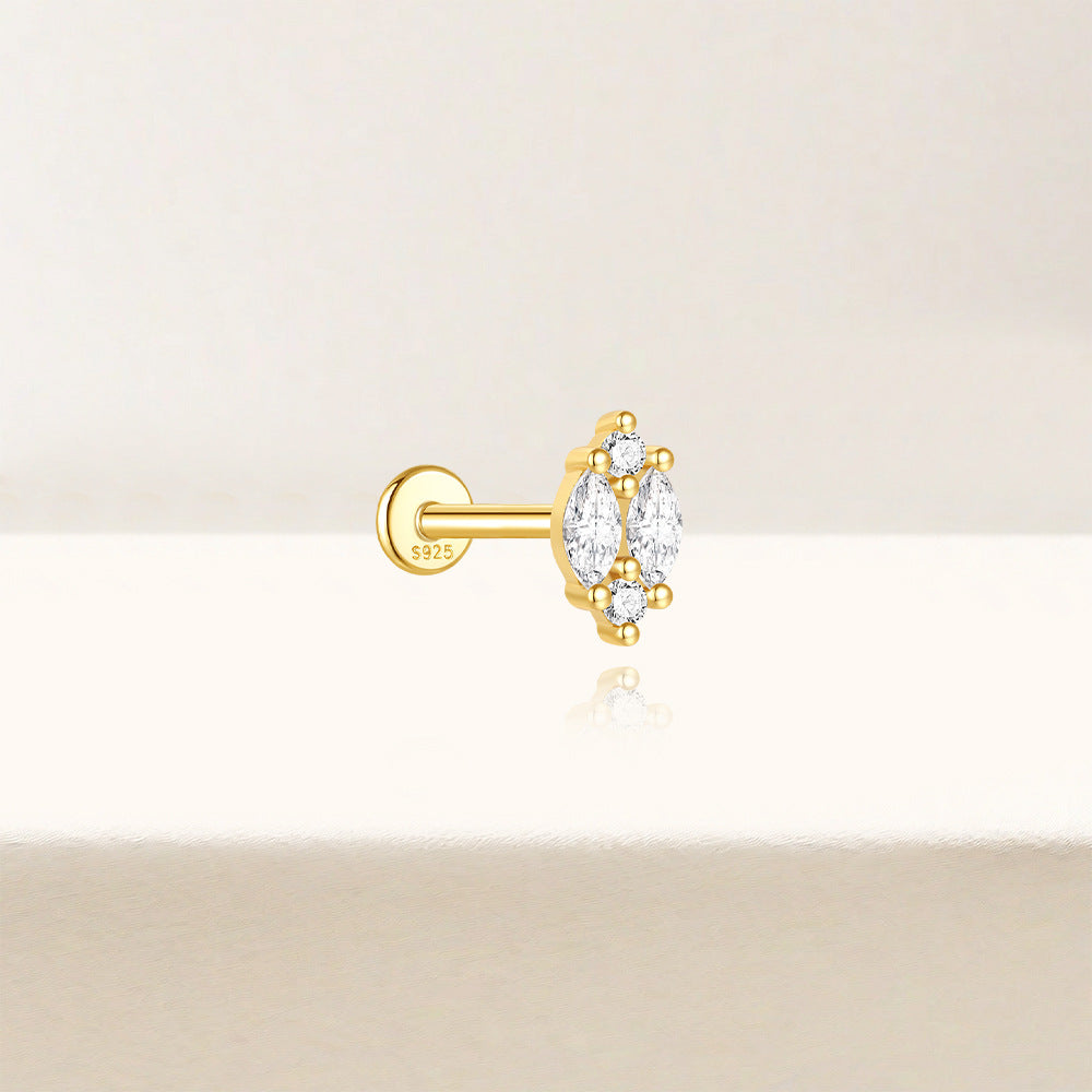 Martina – Goldene Ohrringe mit klarer Linie.