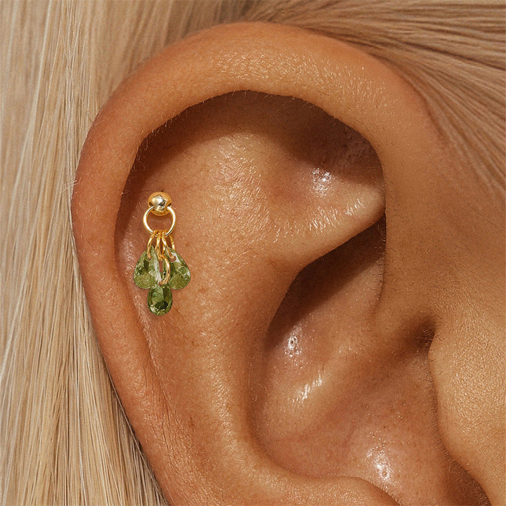 Jasmin – Goldene Ohrringe mit einfacher Raffinesse.