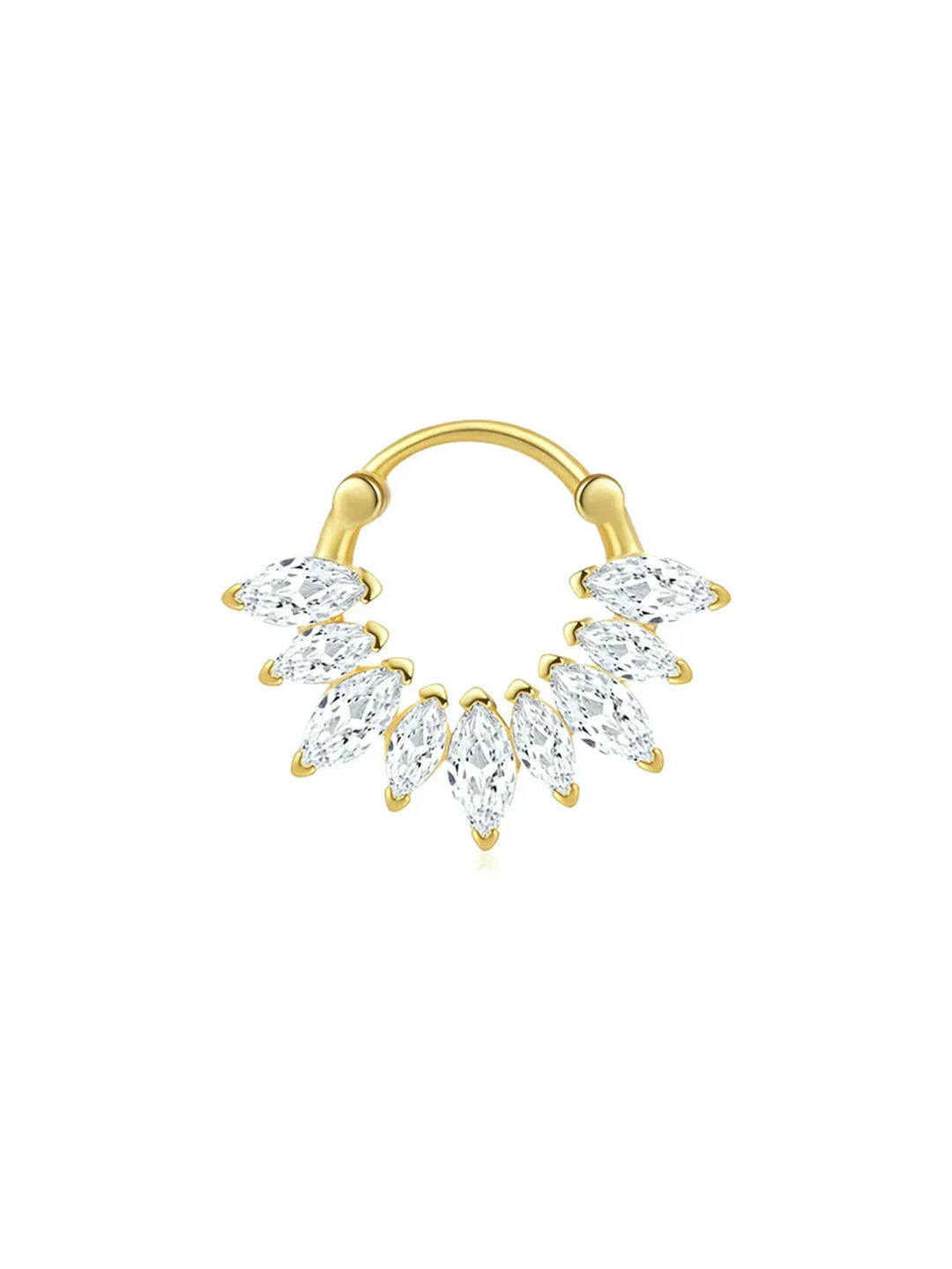 Eva-Marie – Zarte goldene Ohrringe in geschwungener Form.