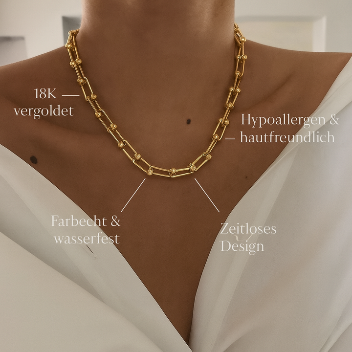 Alexandra - Exklusives goldenes Halsband
