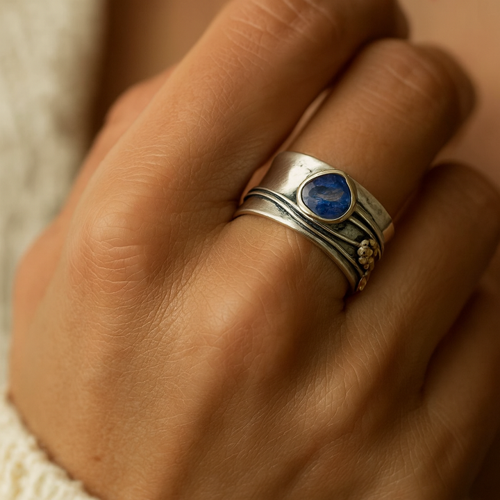 Gertrud - Tschechischer Edelstein-Meditationsring