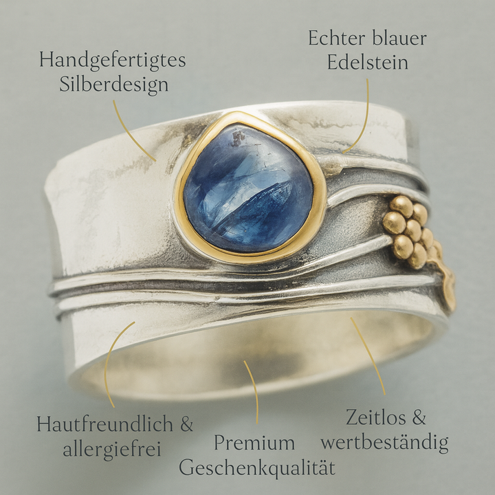Gertrud - Tschechischer Edelstein-Meditationsring