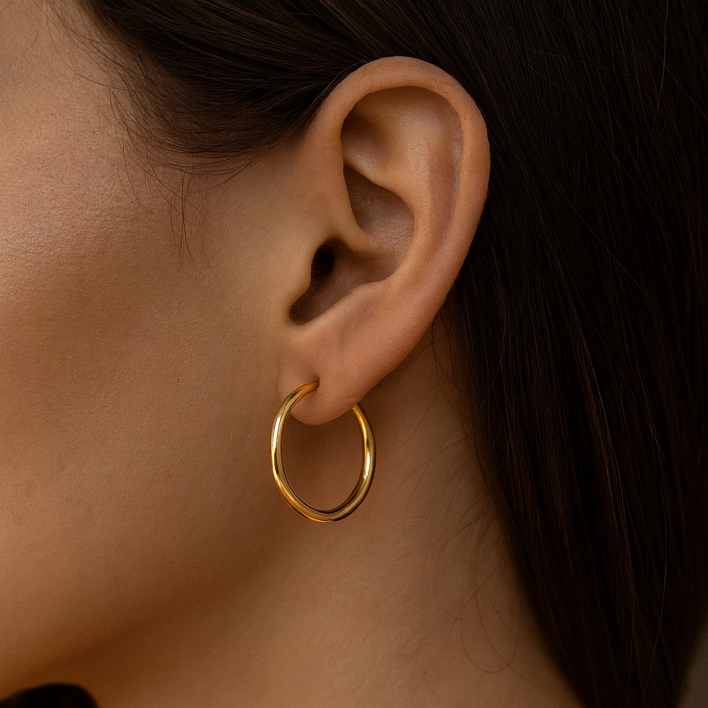 Livia - Große goldene Ohrringe