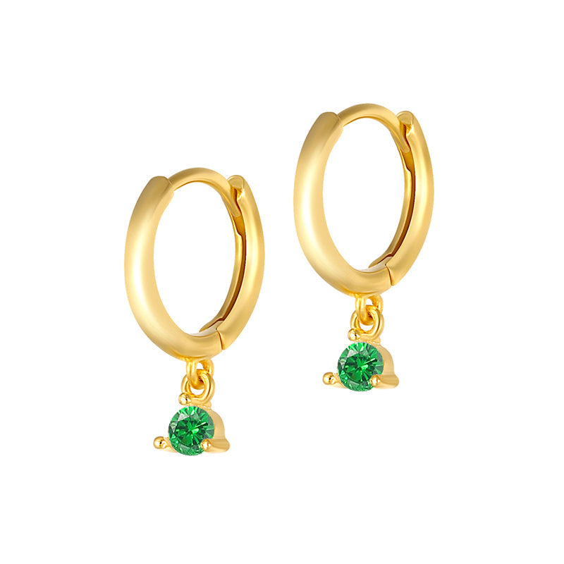 Anja – Goldene Ohrringe mit feinem Rand