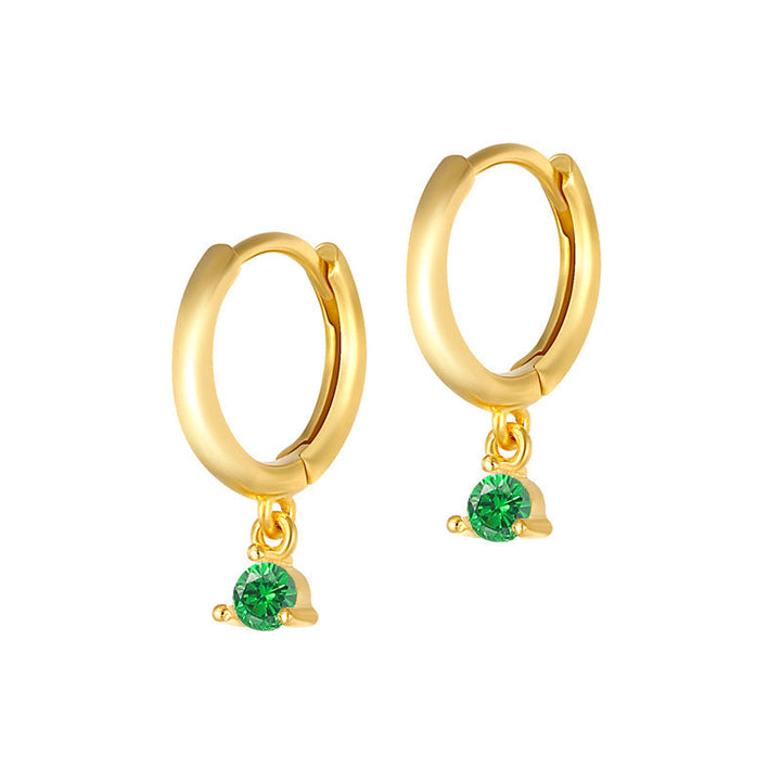 Anja – Goldene Ohrringe mit feinem Rand