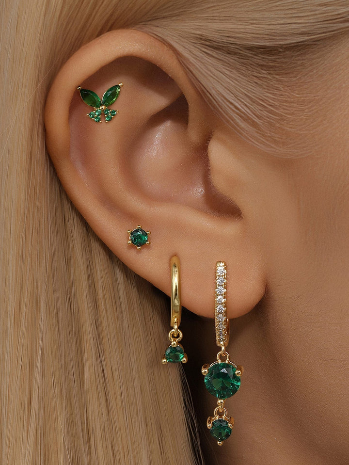 Anja – Goldene Ohrringe mit feinem Rand