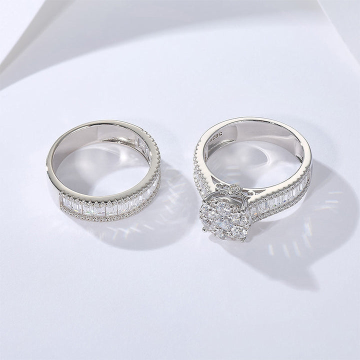 Beatrix – Doppelring mit Pavé-Besatz.