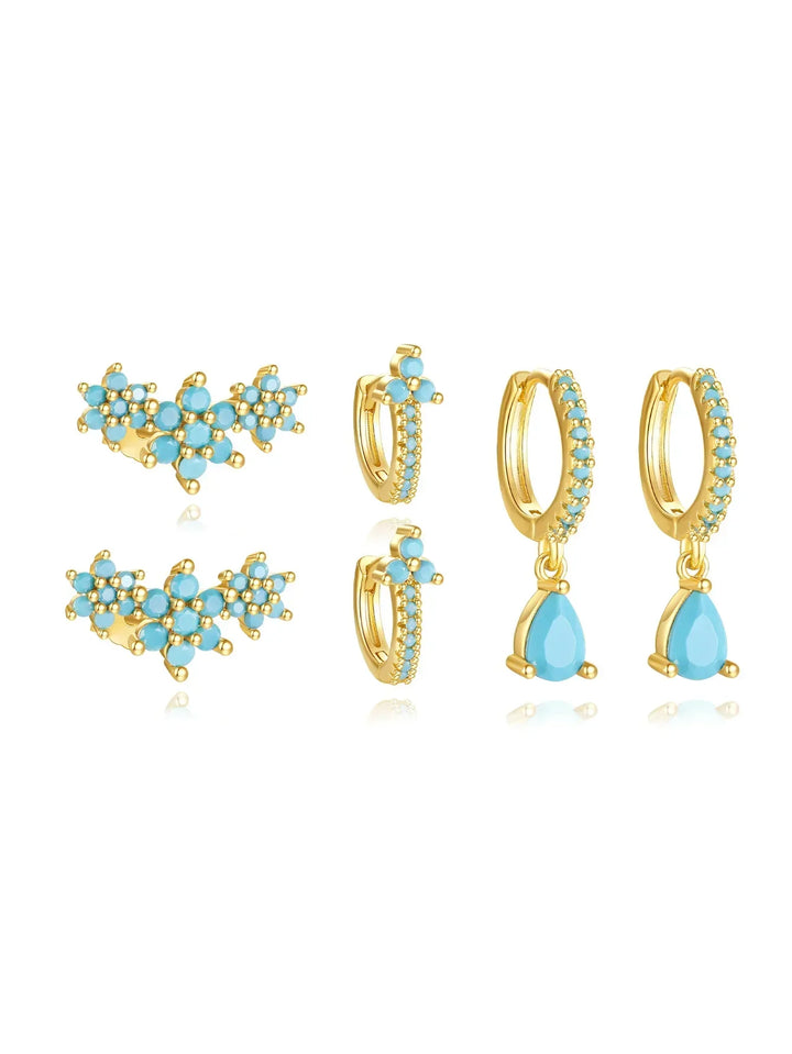 Goldene Ohrringe mit moderner Silhouette