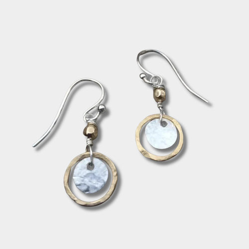 Kristina - Vintage goldene und silberne Ohrringe