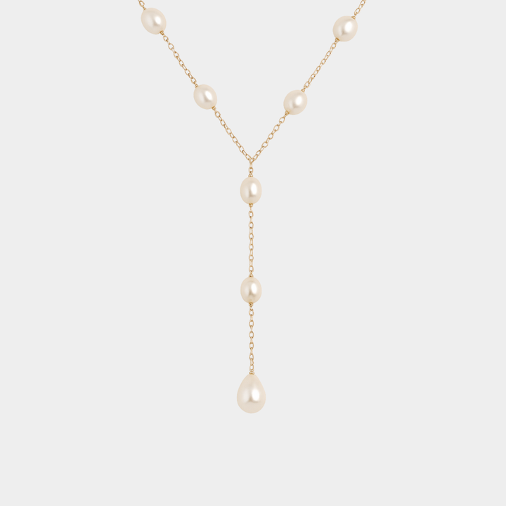 Annika - Vintage Halskette mit hängenden Perlen