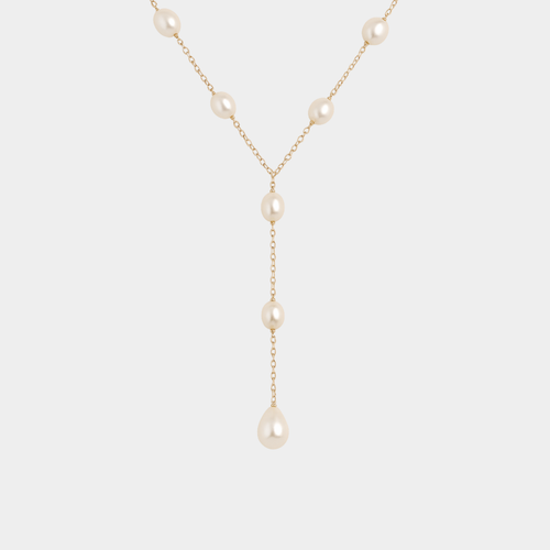 Annika - Vintage Halskette mit hängenden Perlen