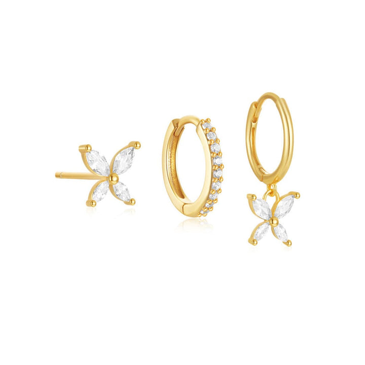 Patricia – Goldene Ohrringe mit feiner Struktur.