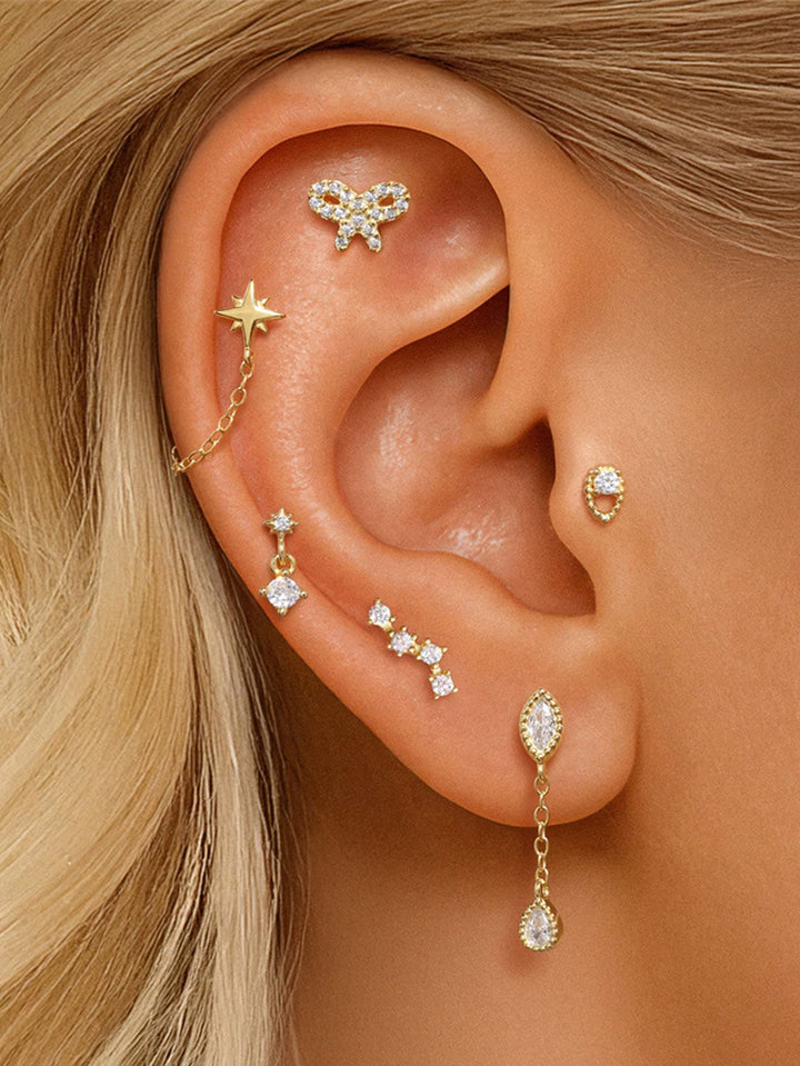 Marlene – Goldene Ohrringe mit klarer Charakteristik.