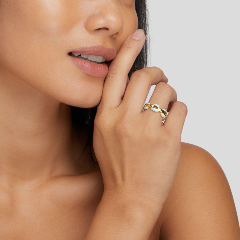 Anneliese – Bicolor Ring aus Gold und Silber.