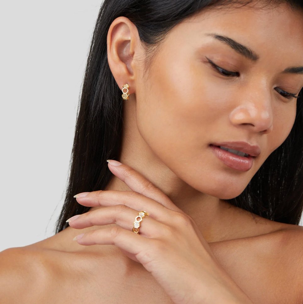 Selina - Gold- und Kristallring