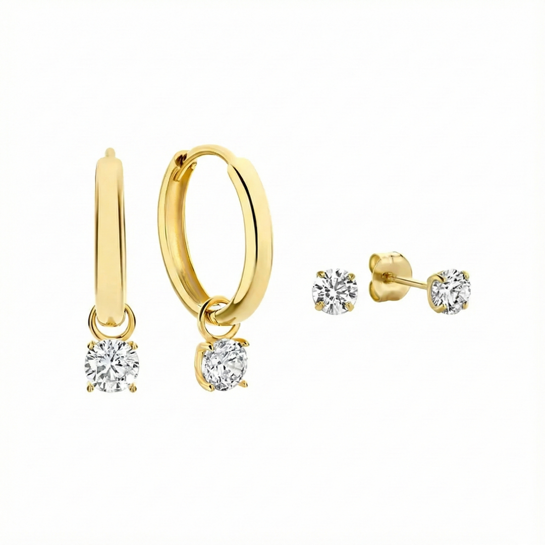 Ohrringe Larmes de Lune Set