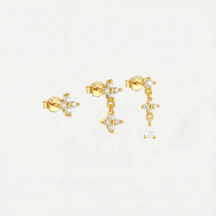 Anika – Goldene Ohrringe mit feiner Bewegung.