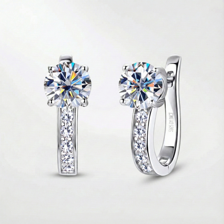 Moissanit Huggie Ohrringe