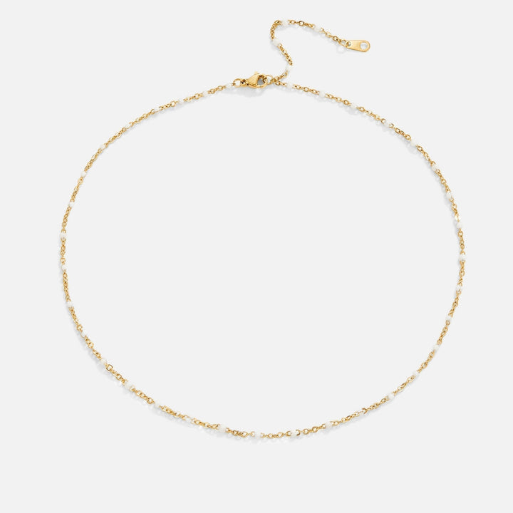 Sabine – Zarter goldener Choker mit Mini-Perlen.