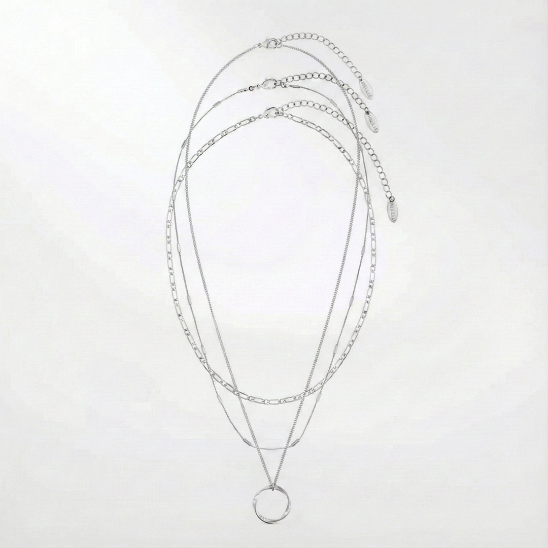 Offene dreireihige Halskette