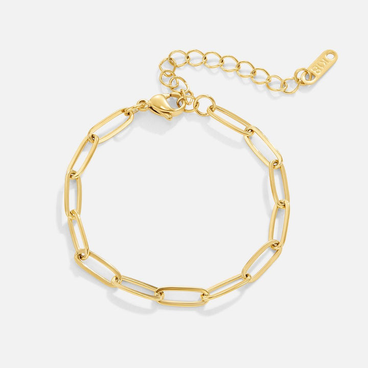 Goldenes Armband mit Perlen
