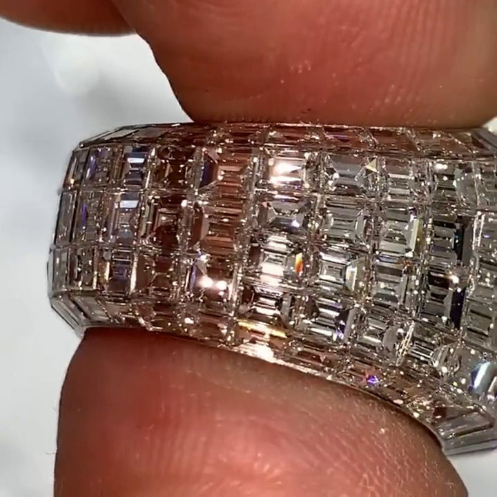 Anna-Lena – Silberner Diamantring mit rundem Schliff