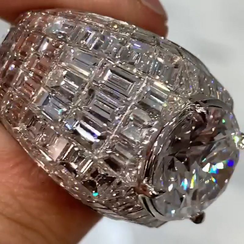 Anna-Lena – Silberner Diamantring mit rundem Schliff