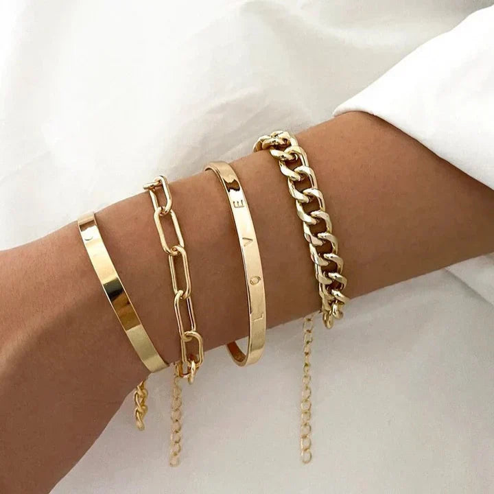 Elan Mercer Armbandsets | Gold