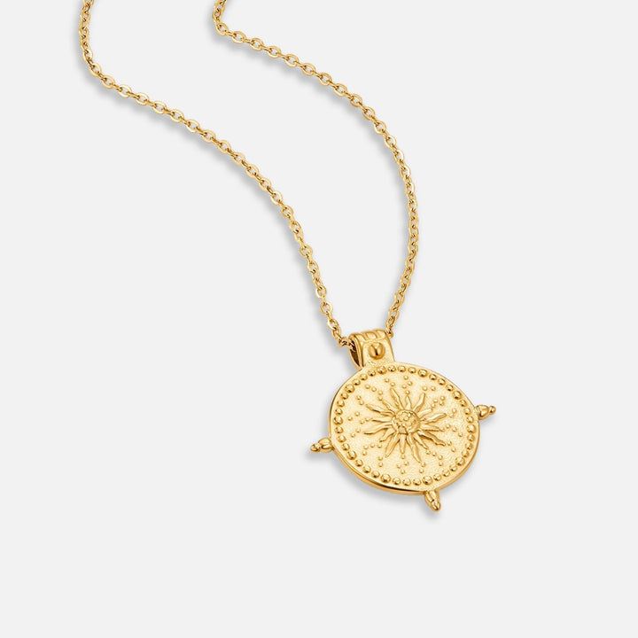 Anna – Geometrische goldene Kette mit Struktur.