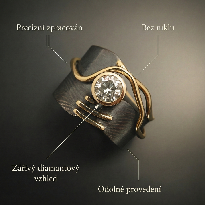 Laura - Vintage Dunkel Silberner Ring mit Zirkonen