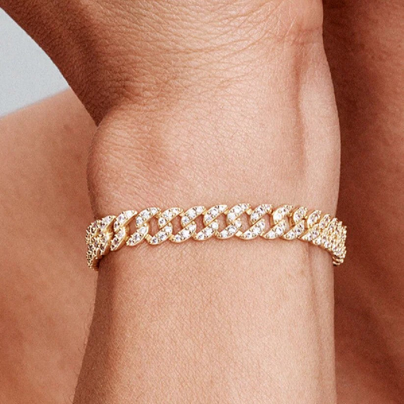 Moissanit Cuban-Armband